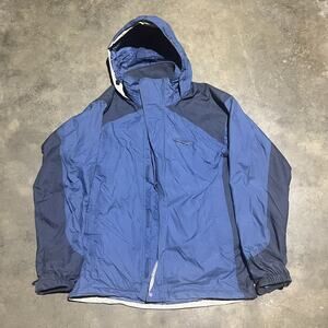 Vintage 90s Patagonia Blue Embroidered Rain Jacket